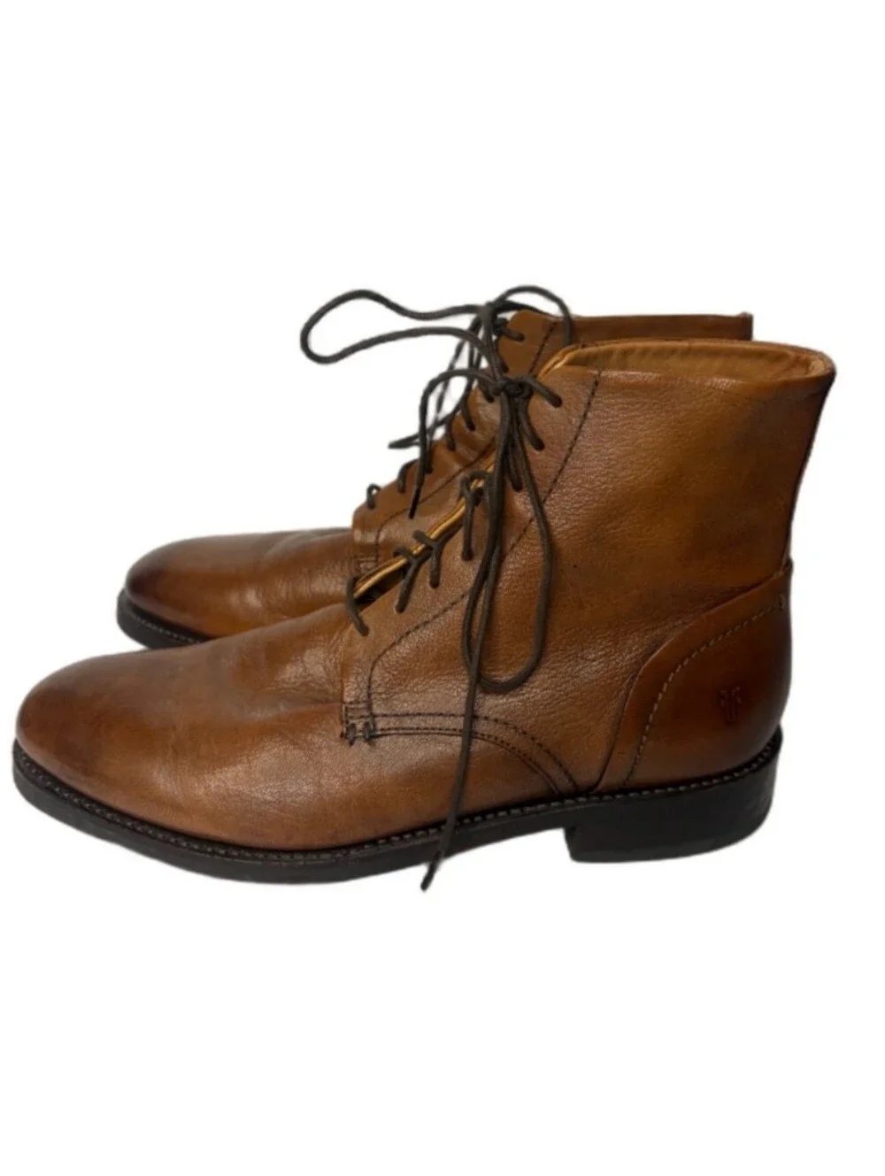 Frye Men's Brown Leather Lace-Up Boots Size 8.5